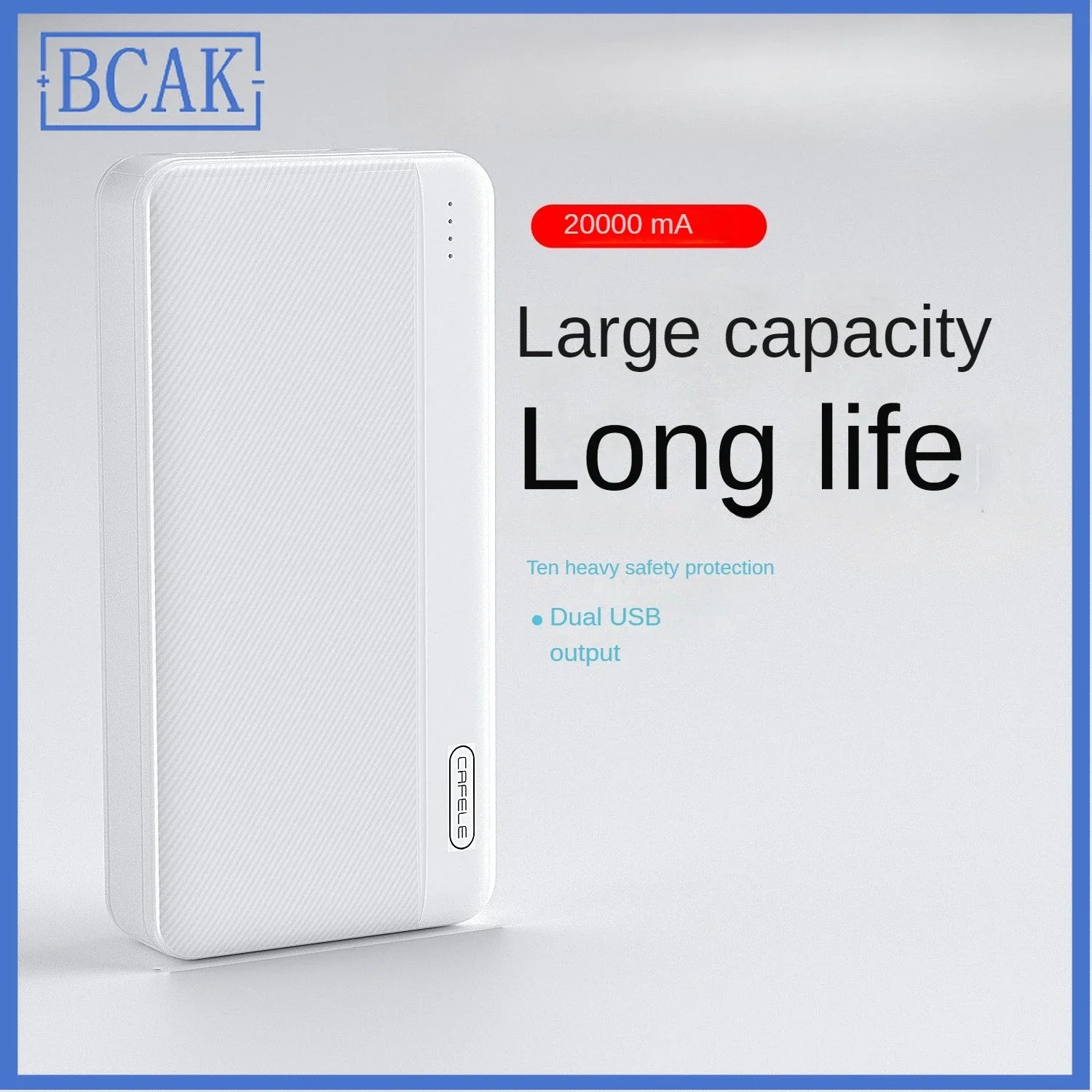 BCAK Power Bank - Large Capacity 10000mAh / 20000mAh Fast Charging