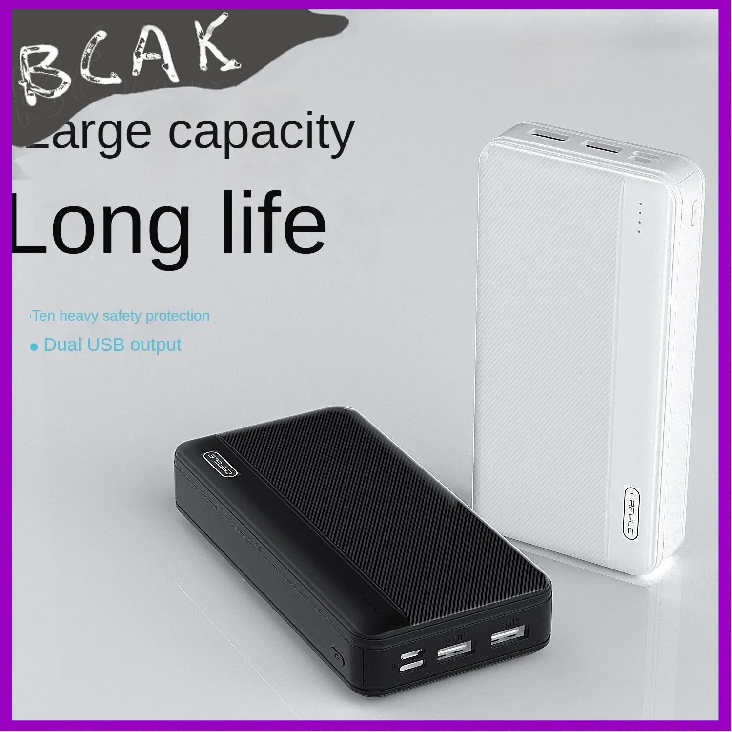 BCAK Power Bank - Large Capacity New Style 10000mAh / 20000mAh Fast Charging