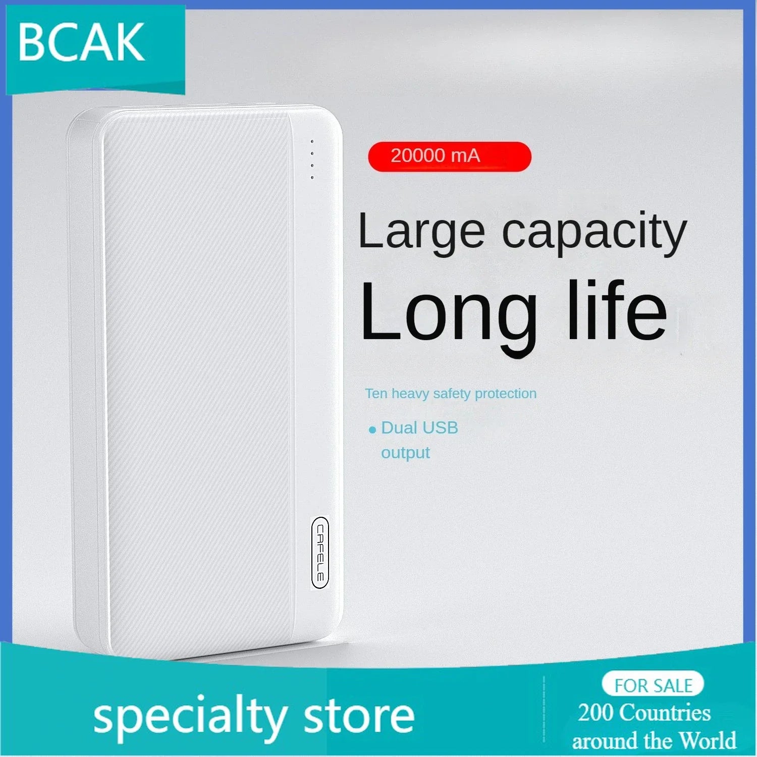 BCAK Power Bank - Universal Large Capacity 10000mAh / 20000mAh Fast Charging