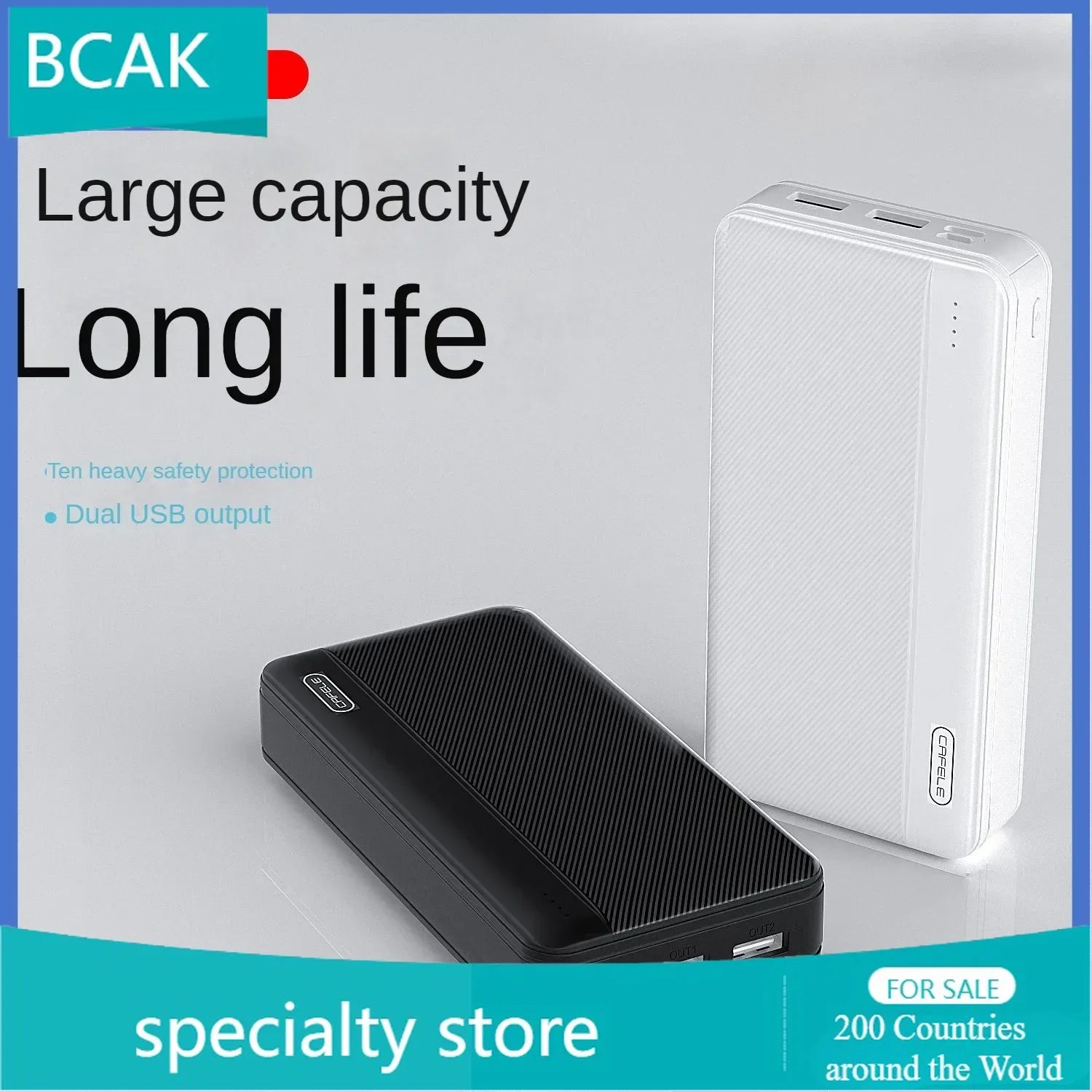 BCAK Power Bank - Universal Large Capacity 10000mAh / 20000mAh Fast Charging